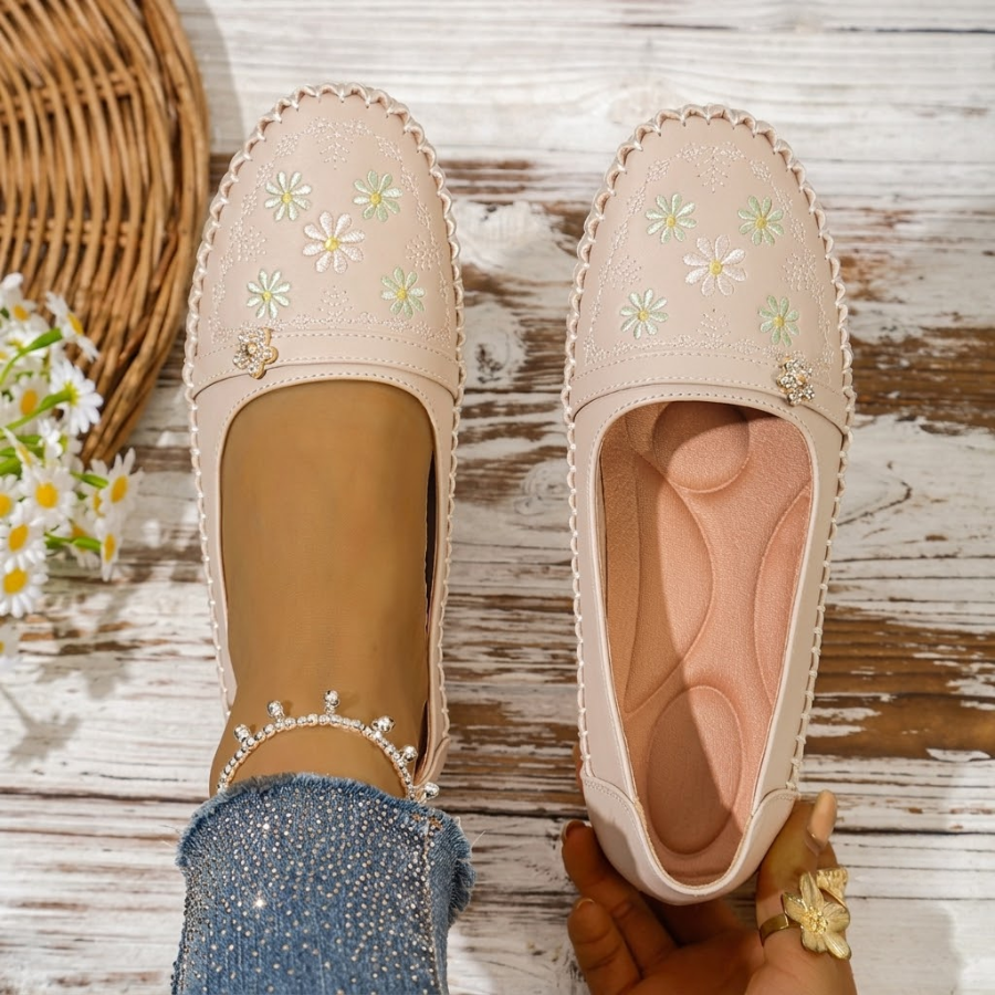 Vintage Floral Moccasin Loafers