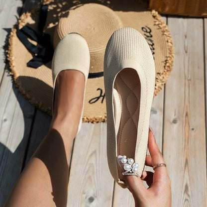Women's Spring Summer Flat Shoes Round Toe,Comfortable