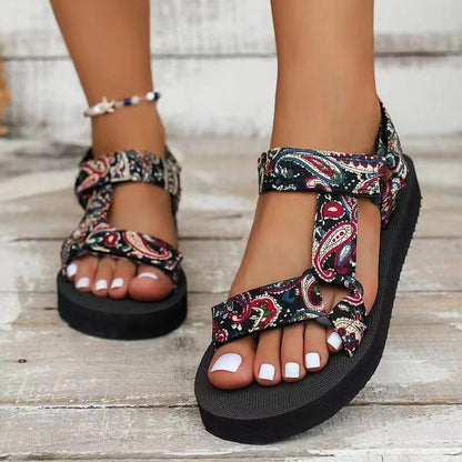 Women Bohemian Lightweight Thick Sole Sandals